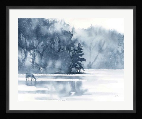 Framed Winter Lake Print