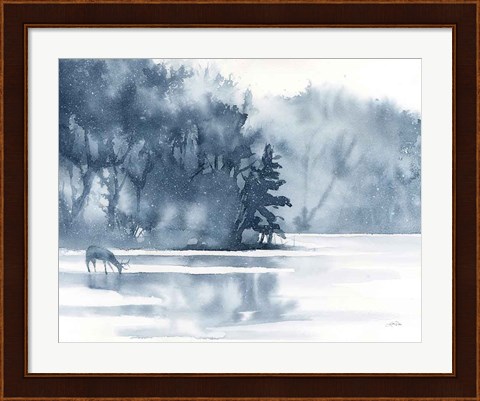 Framed Winter Lake Print