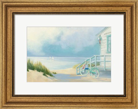 Framed Morning Ride to the Beach Print