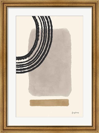 Framed Geo Abstract III Neutral Pink Print