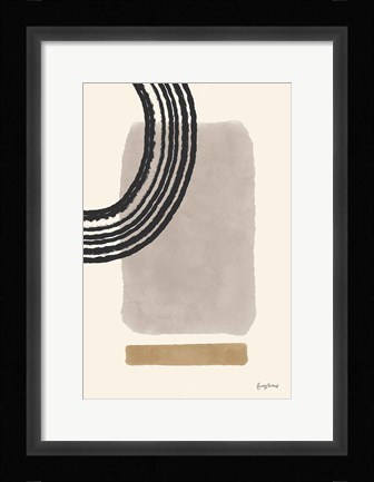 Framed Geo Abstract III Neutral Pink Print