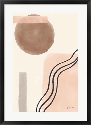 Framed Geo Abstract II Neutral Pink Print