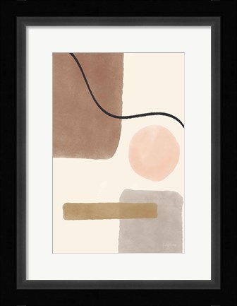 Framed Geo Abstract I Neutral Pink Print