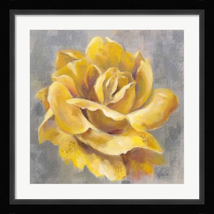 Framed Yellow Roses I Print