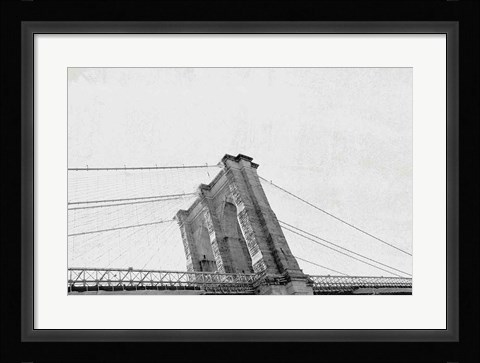 Framed Brooklyn Bridge From Below Print
