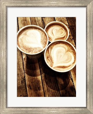 Framed Love in a Latte Print