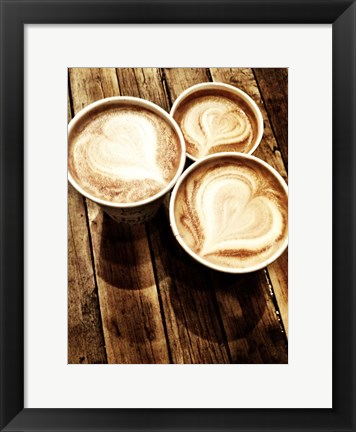 Framed Love in a Latte Print