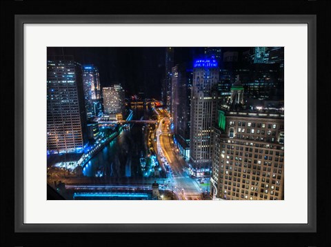 Framed Chicago Nights Print