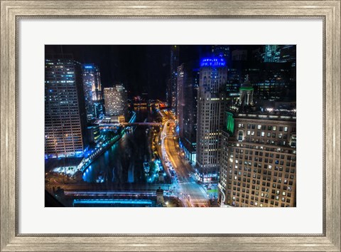 Framed Chicago Nights Print