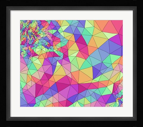 Framed Colorful Rainbow Pattern Print