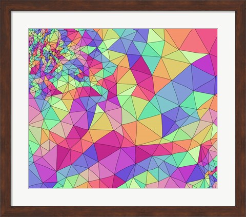 Framed Colorful Rainbow Pattern Print