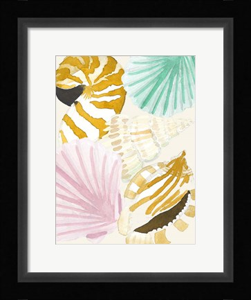 Framed Seashell Collage Print