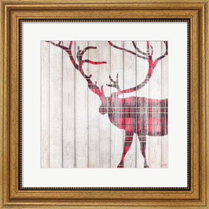 Framed Red Rhizome Deer Print