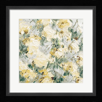 Framed Kwanzan Green and Yellow Print