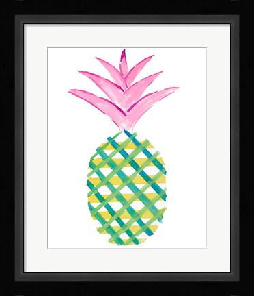 Framed Punched Up Pineapple II Print