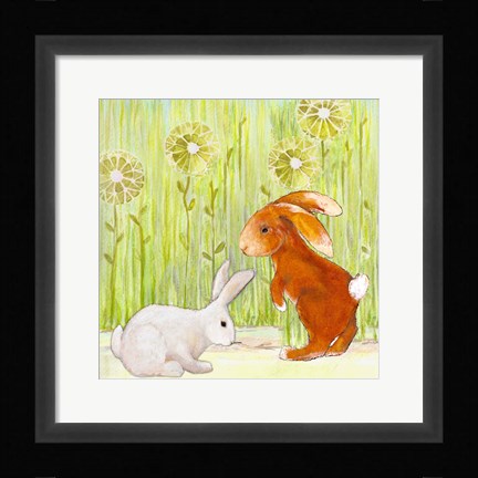 Framed Bunnies I Print