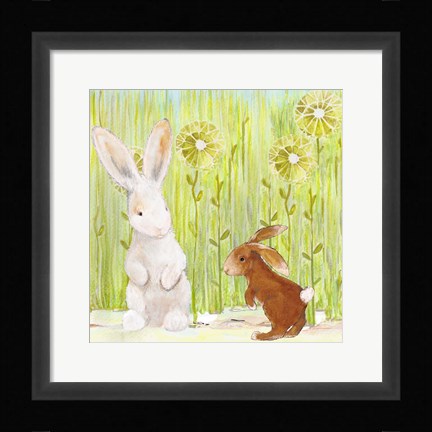 Framed Bunnies II Print