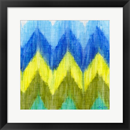 Framed Brilliant Chevron I Print