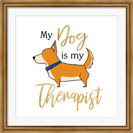 Framed Puppy Positive V Print