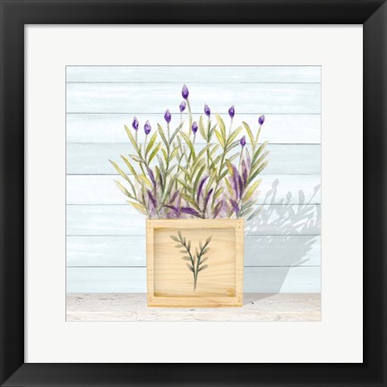 Framed Lavender and Wood Square II Print