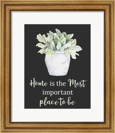 Framed Home Is The Most Important Place Print