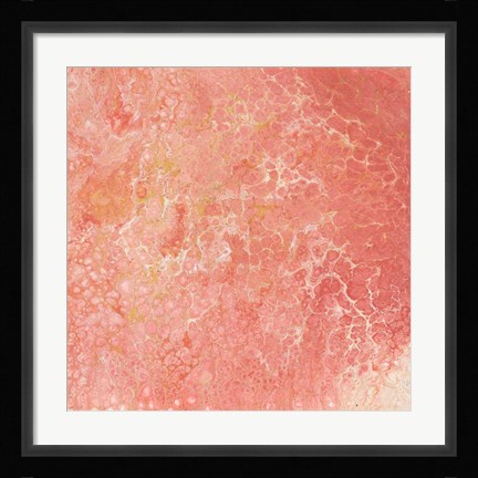 Framed Modern Peach Flow I Print