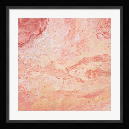 Framed Modern Peach Flow II Print