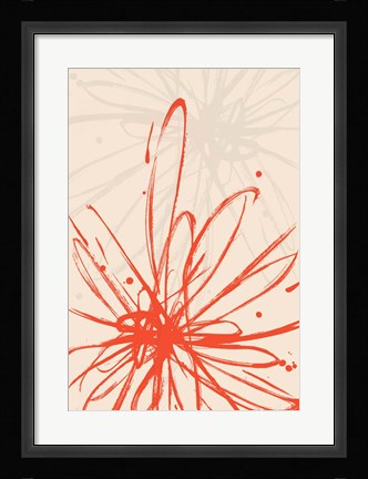 Framed Mandarin Burst I Print