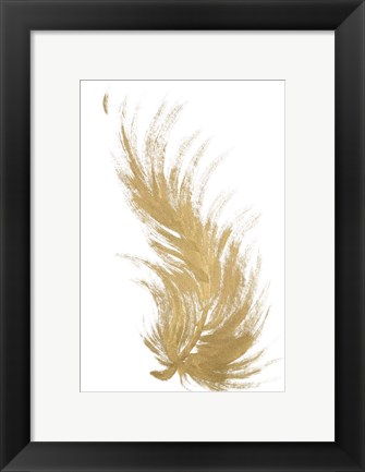 Framed Gold Feather II Print