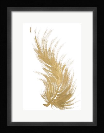Framed Gold Feather II Print