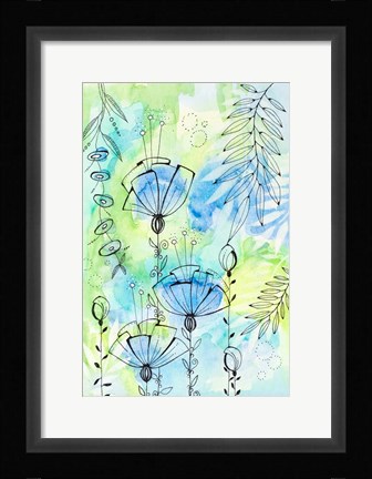 Framed Floral Beauties Above Print