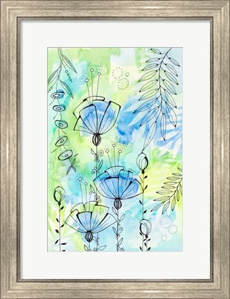 Framed Floral Beauties Above Print