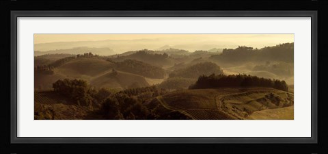 Framed Sunrise Over Tuscany Print