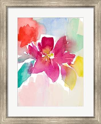 Framed Modern Fleur I Print