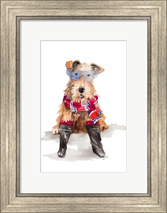 Framed Stylish Airedale Terrier Print