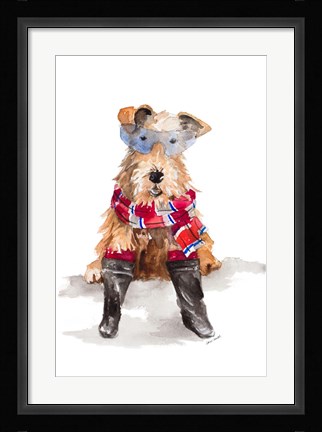 Framed Stylish Airedale Terrier Print