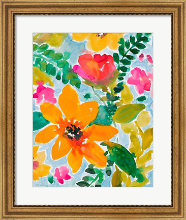 Framed Bright and Cheery Blooms Print