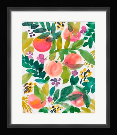 Framed Garden Peaches Print