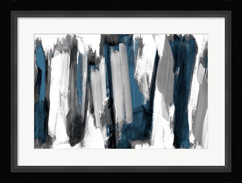 Framed Silver And Dark Rhythm II Print