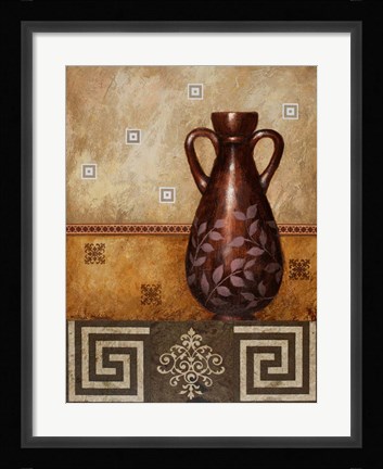 Framed Mahogany Urn II Print