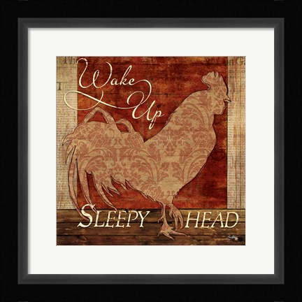 Framed Wake Up Sleepy Head Print