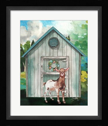 Framed Goat Shed I Print