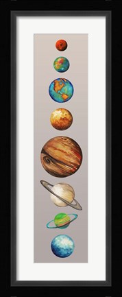 Framed Planets Print