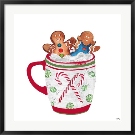 Framed Gingerbread and a Mug Full of Cocoa I Print