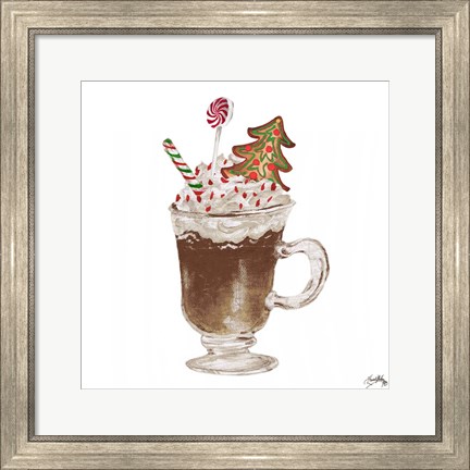 Framed Gingerbread and a Mug Full of Cocoa IV Print