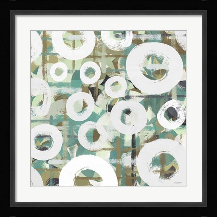 Framed White Spheres II Print