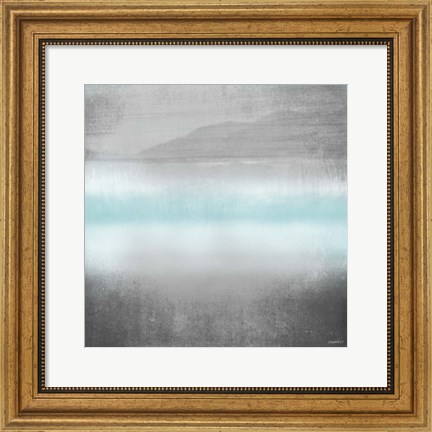 Framed Foggy Loon Lake I Print