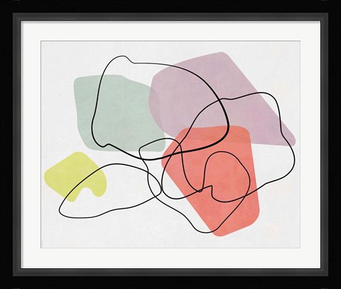 Framed Watercolor Abstract Sketch Print