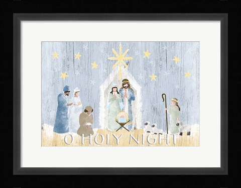 Framed O Holy Night Nativity Print