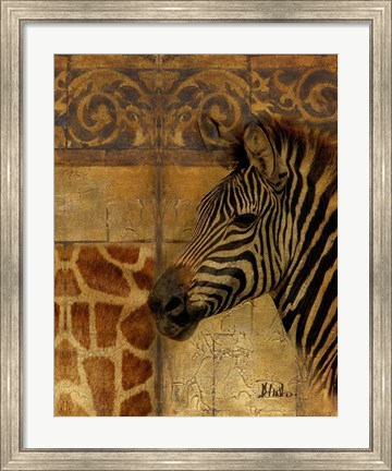 Framed Elegant Safari I (Zebra) Print
